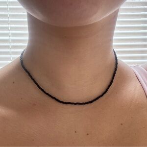 Elegant Black Beaded Necklace